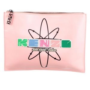 Kenzo leather clutch! Pink leather with very minor scuffing